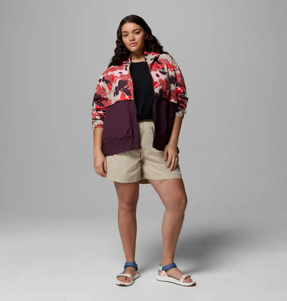 Women's Spire Valley Printed Windbreaker - Plus Size