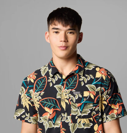 Men's Tech Trail Utility Printed Woven Short Sleeve Shirt