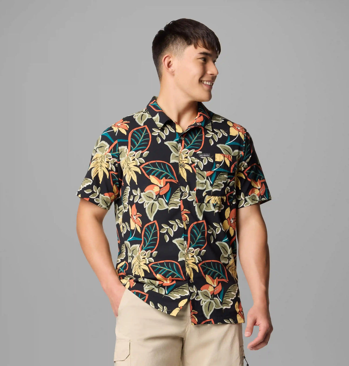 Men's Tech Trail Utility Printed Woven Short Sleeve Shirt