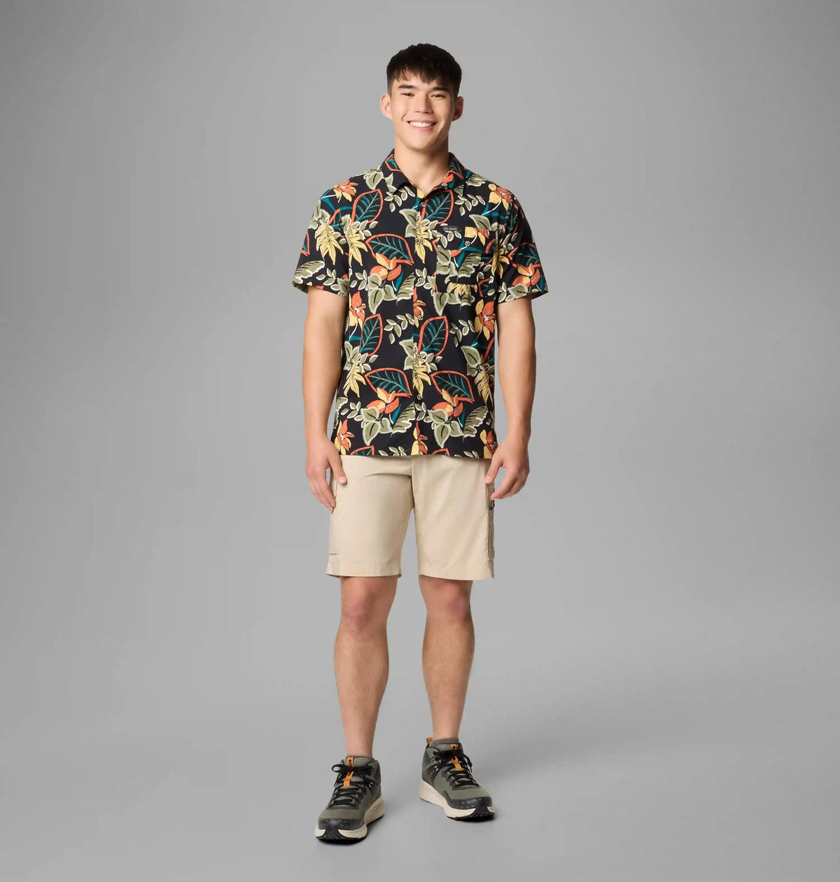 Men's Tech Trail Utility Printed Woven Short Sleeve Shirt