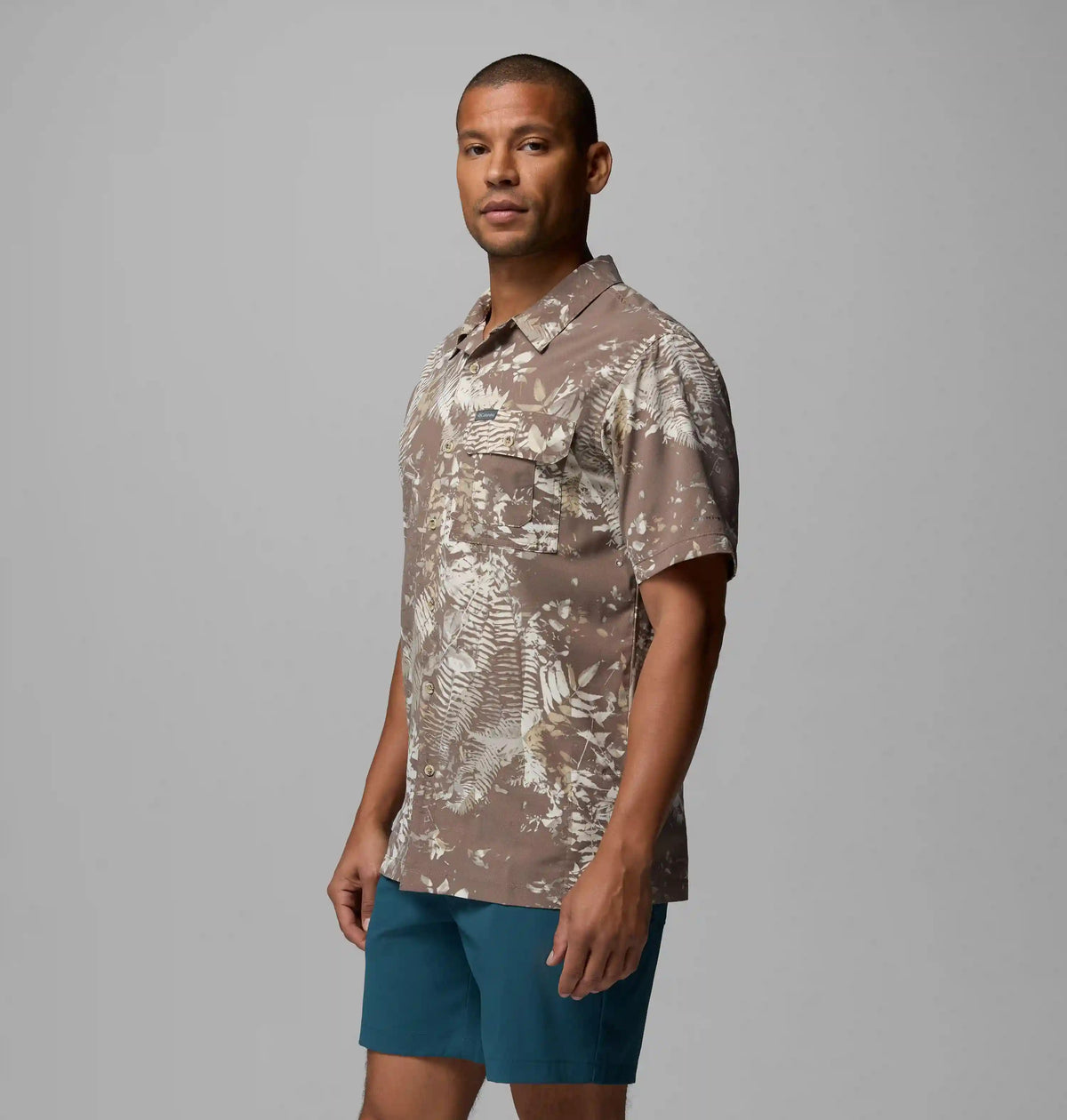 Men's Tech Trail Utility Printed Woven Short Sleeve Shirt