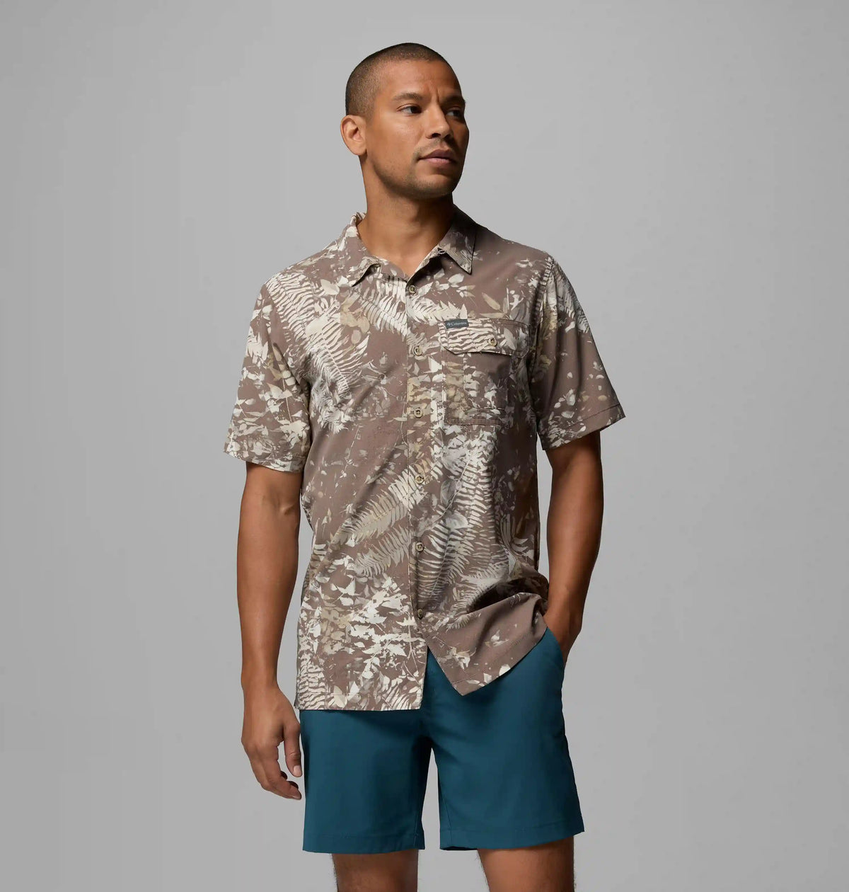 Men's Tech Trail Utility Printed Woven Short Sleeve Shirt