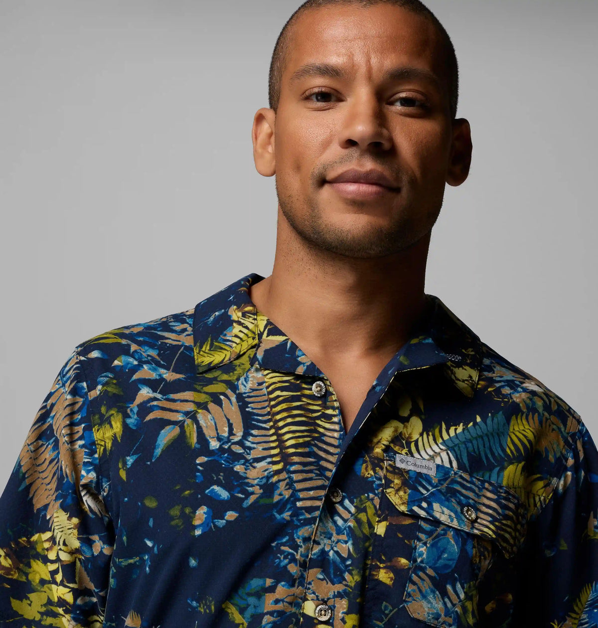 Men's Tech Trail Utility Printed Woven Short Sleeve Shirt