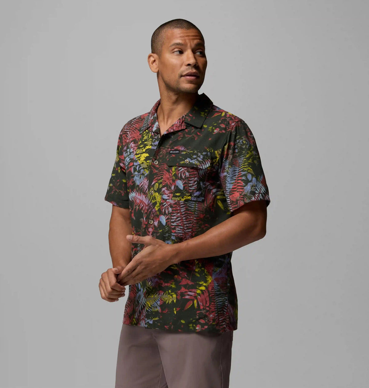 Men's Tech Trail Utility Printed Woven Short Sleeve Shirt