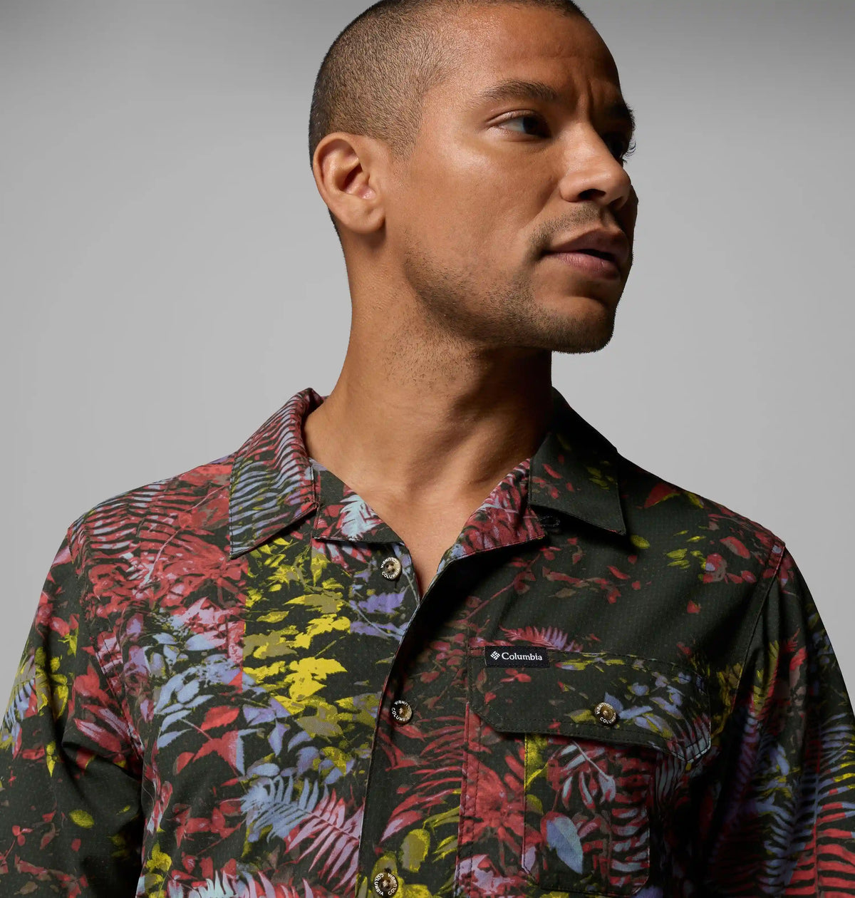 Men's Tech Trail Utility Printed Woven Short Sleeve Shirt