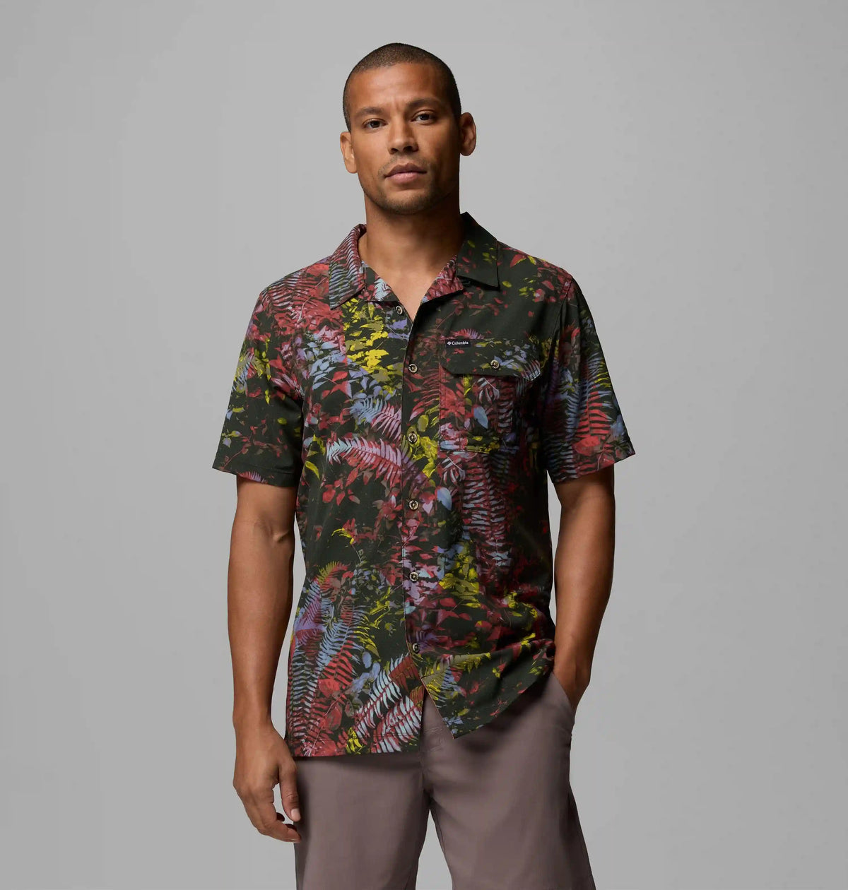 Men's Tech Trail Utility Printed Woven Short Sleeve Shirt