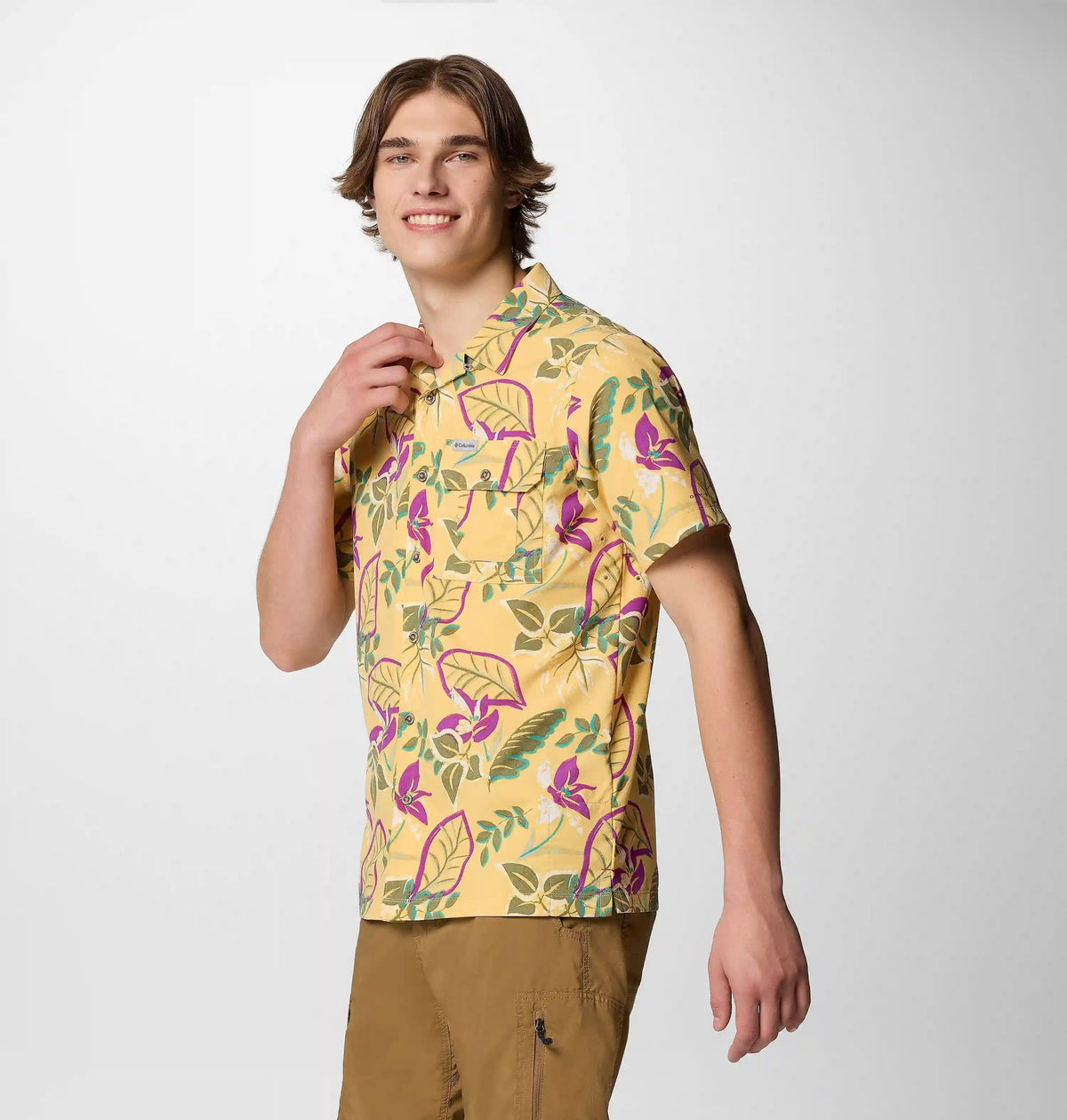 Men's Tech Trail Utility Printed Woven Short Sleeve Shirt
