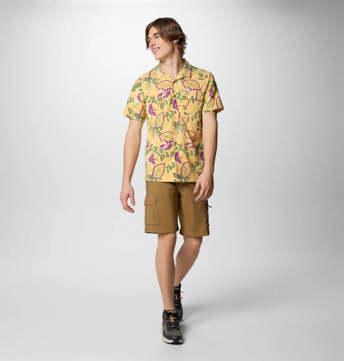 Men's Tech Trail Utility Printed Woven Short Sleeve Shirt