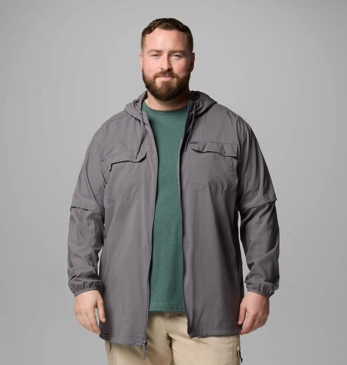 Men's Skien Valley Hooded Long Sleeve Shirt - Big