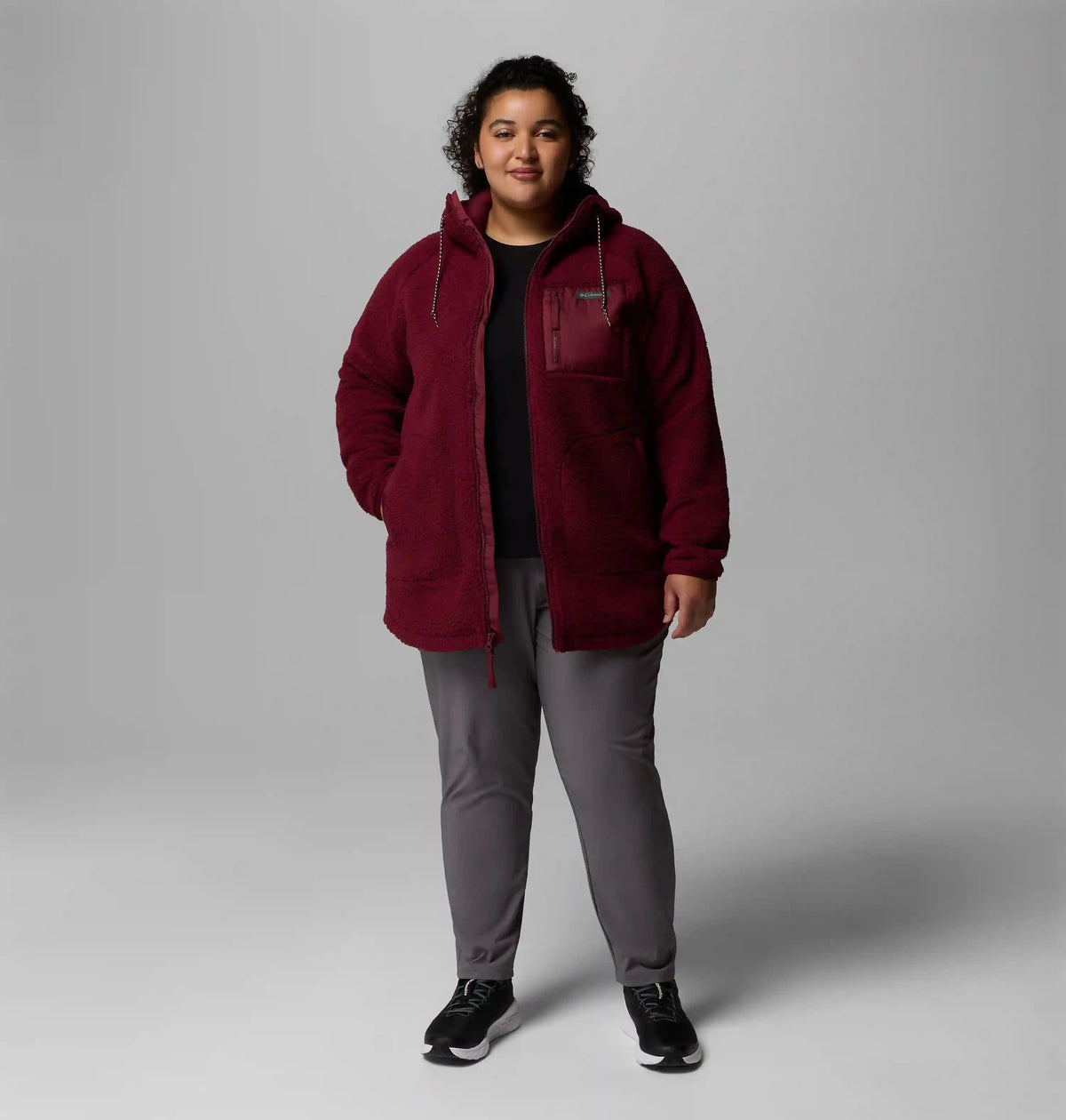 Women's Winter Warmth Full Zip Hoodie - Plus Size