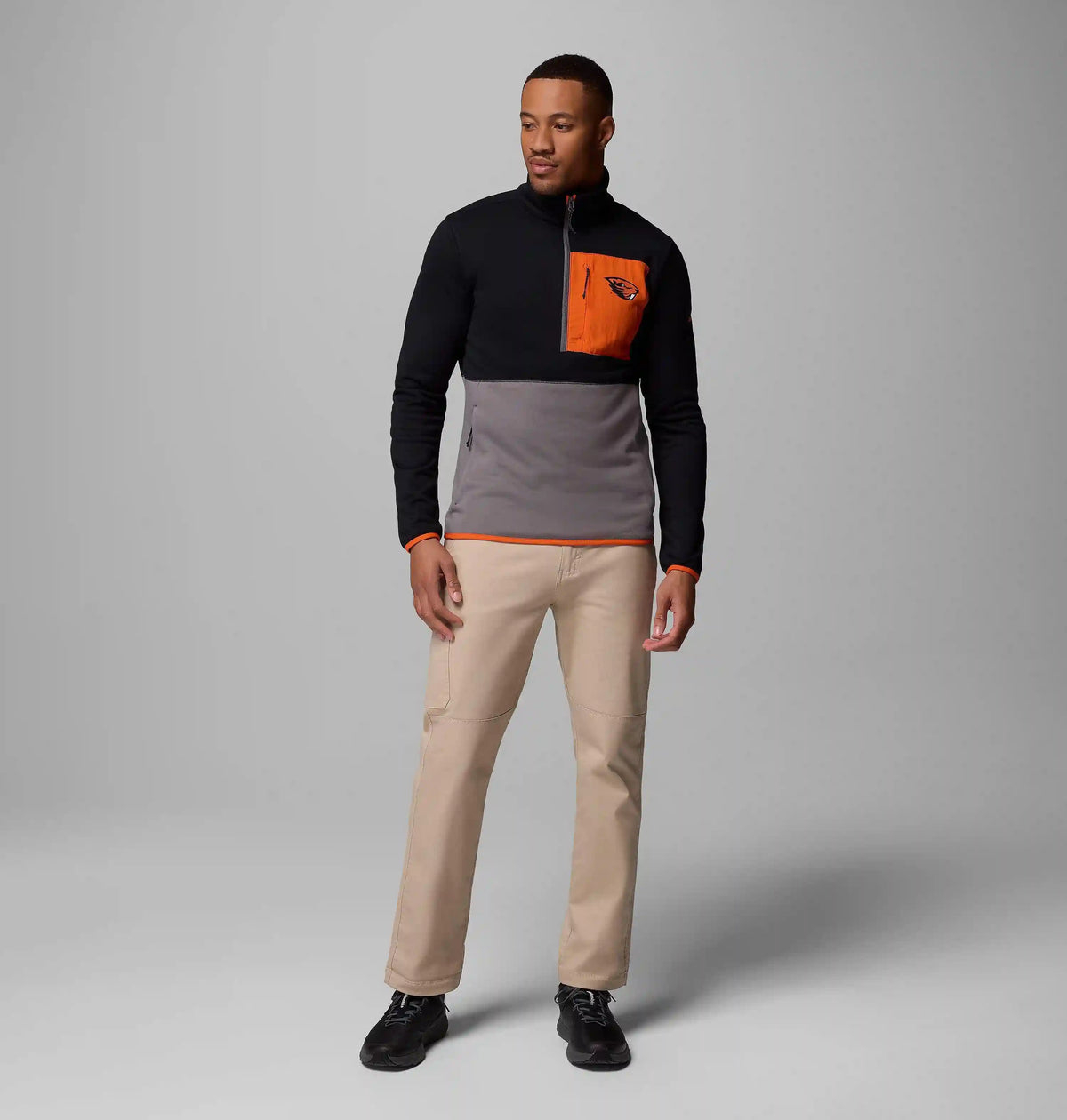 Men's Collegiate Columbia Hike Half Zip Jacket - Oregon State