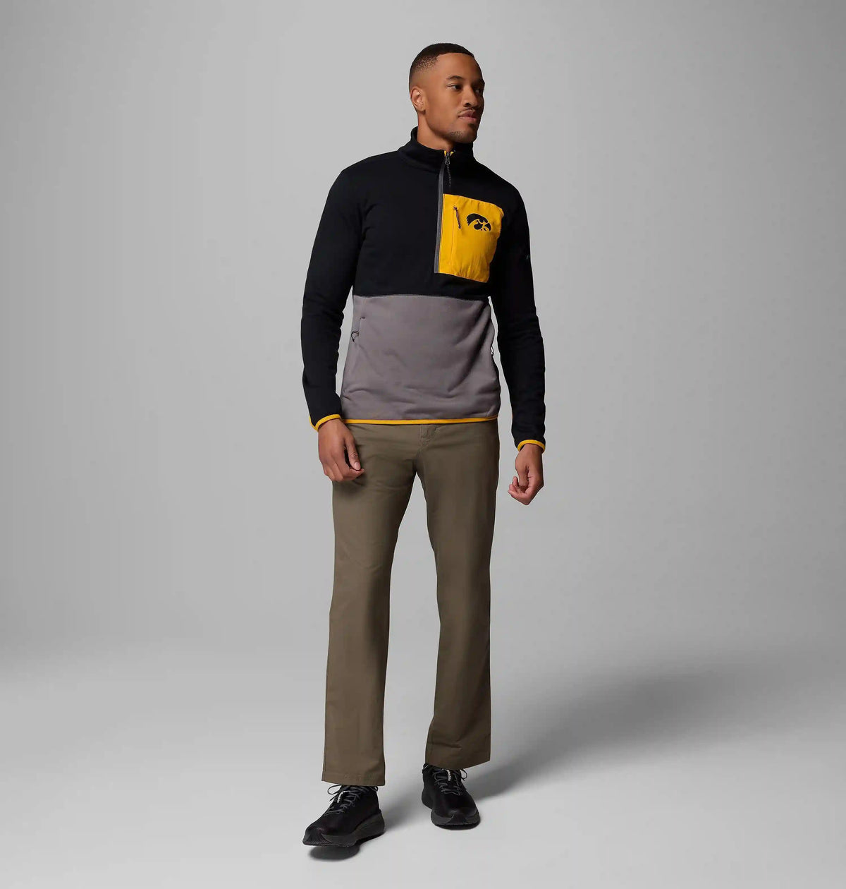 Men's Collegiate Columbia Hike Half Zip Jacket - Iowa