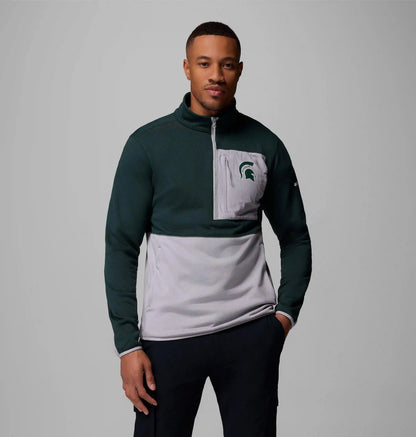 Men's Collegiate Columbia Hike Half Zip Jacket - Michigan State