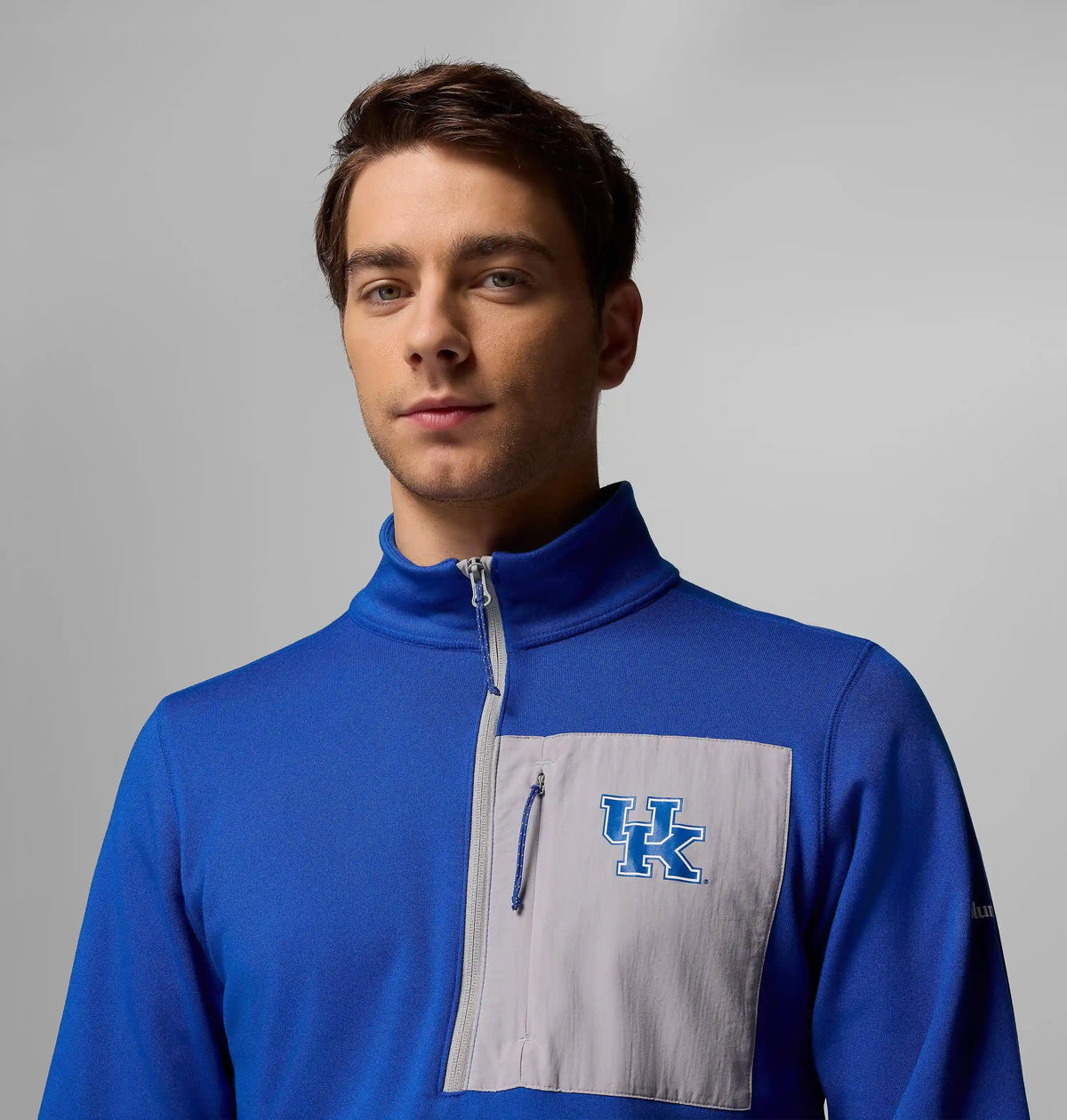 Men's Collegiate Columbia Hike Half Zip Jacket - Kentucky