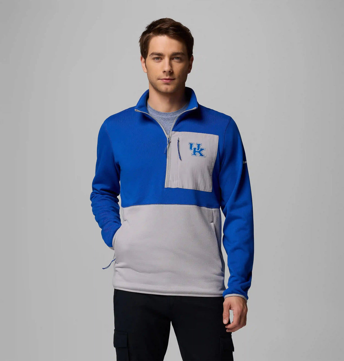 Men's Collegiate Columbia Hike Half Zip Jacket - Kentucky