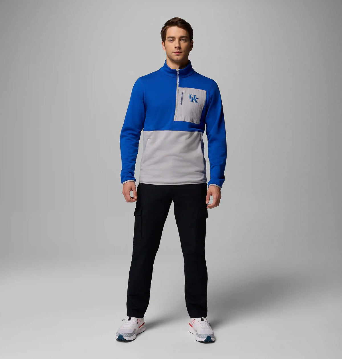 Men's Collegiate Columbia Hike Half Zip Jacket - Kentucky