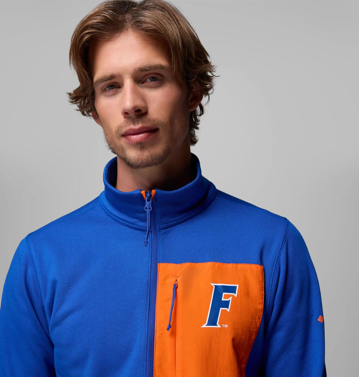 Men's Collegiate Columbia Hike Half Zip Jacket - Florida