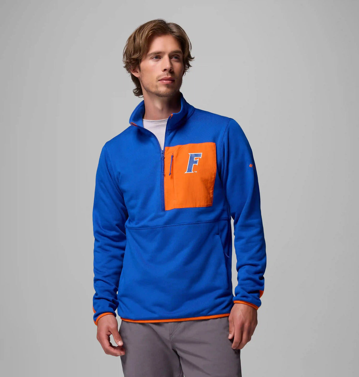 Men's Collegiate Columbia Hike Half Zip Jacket - Florida
