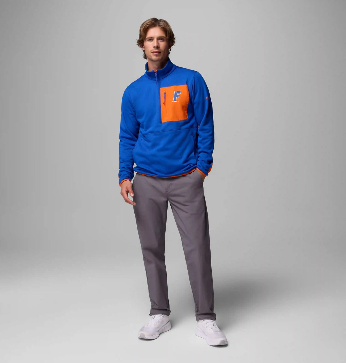 Men's Collegiate Columbia Hike Half Zip Jacket - Florida