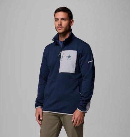 Men's Collegiate Columbia Hike Half Zip Jacket - Dallas Cowboys