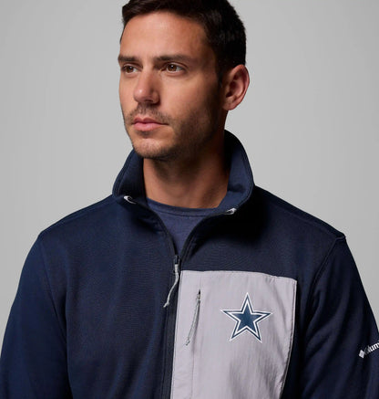 Men's Collegiate Columbia Hike Half Zip Jacket - Dallas Cowboys