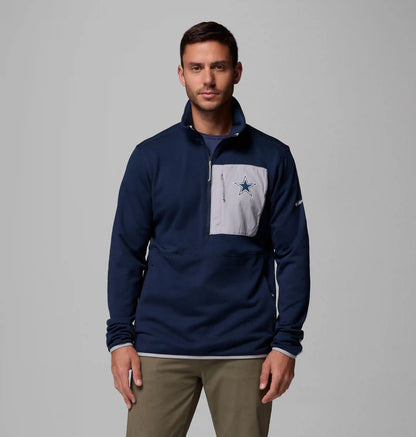 Men's Collegiate Columbia Hike Half Zip Jacket - Dallas Cowboys