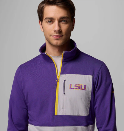 Men's Collegiate Columbia Hike Half Zip Jacket - LSU