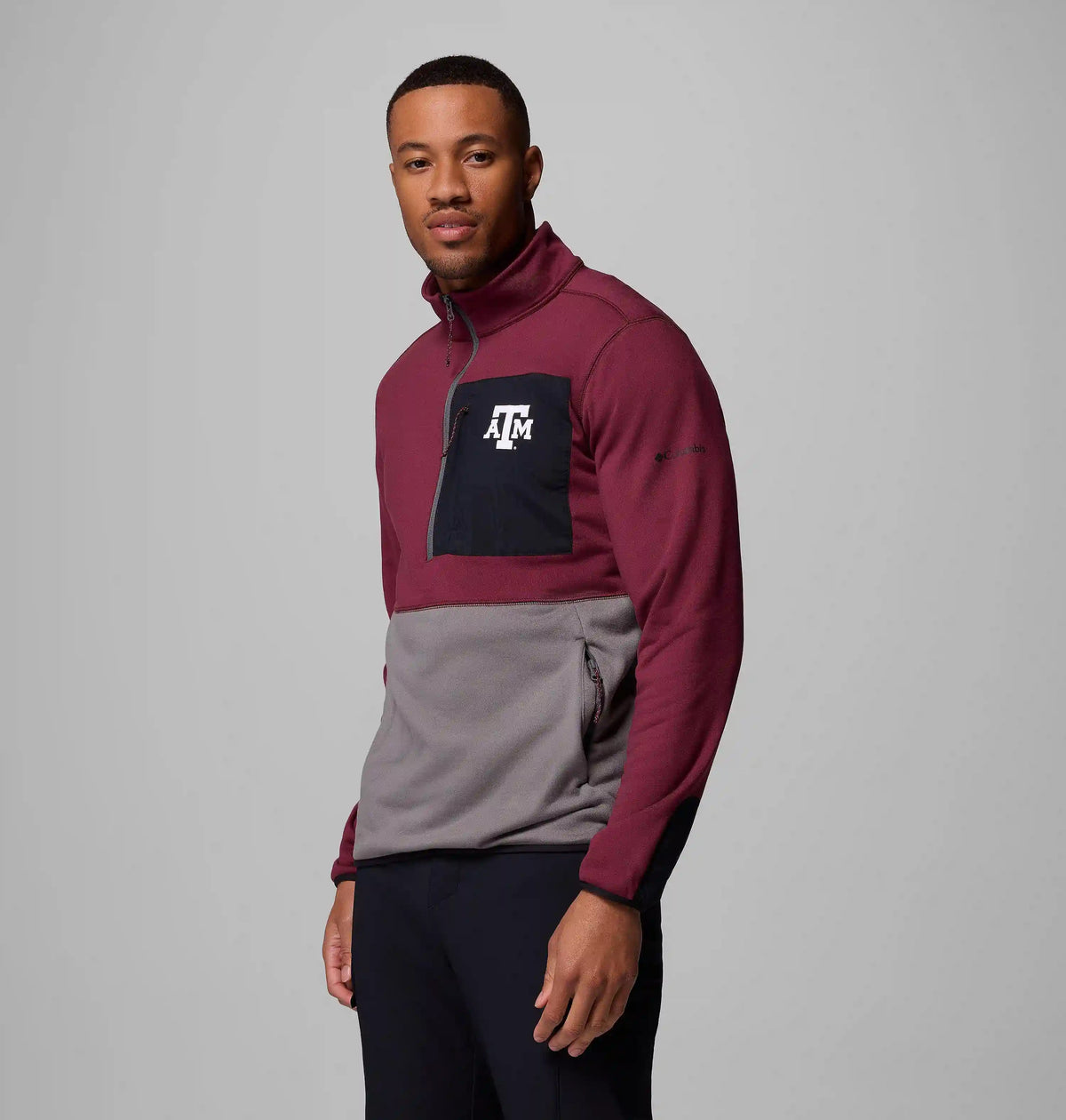 Men's Collegiate Columbia Hike Half Zip Jacket - Texas A&M