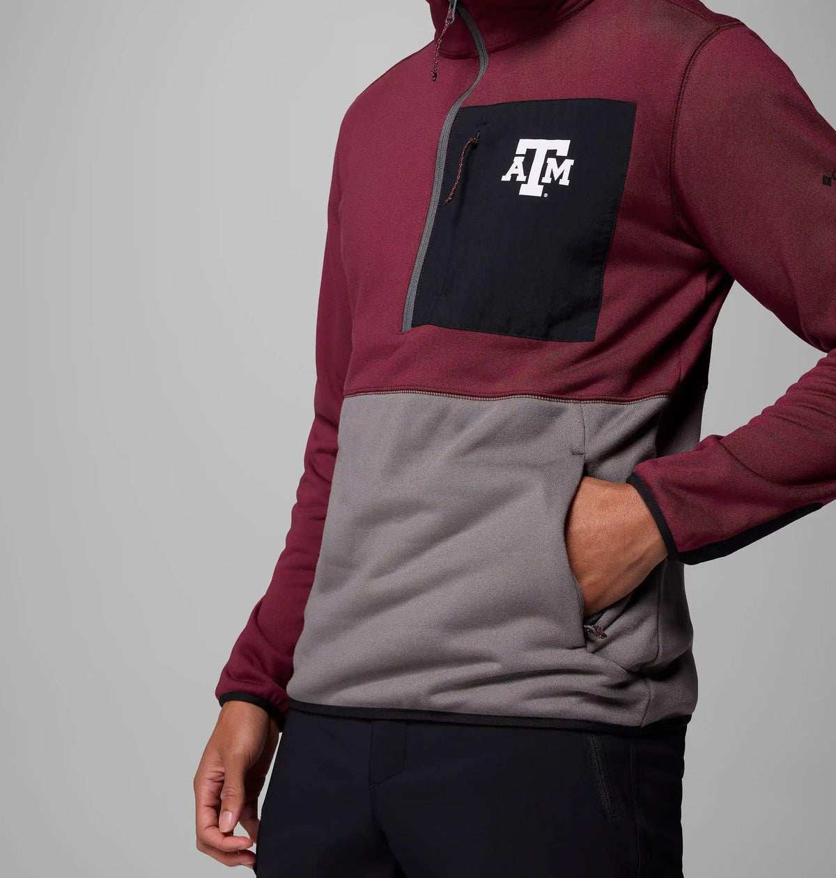 Men's Collegiate Columbia Hike Half Zip Jacket - Texas A&M