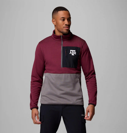 Men's Collegiate Columbia Hike Half Zip Jacket - Texas A&M