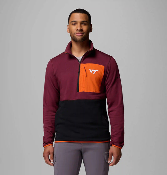 Men's Collegiate Columbia Hike Half Zip Jacket - Virginia Tech
