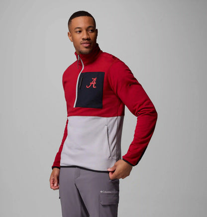 Men's Collegiate Columbia Hike Half Zip Jacket - Alabama