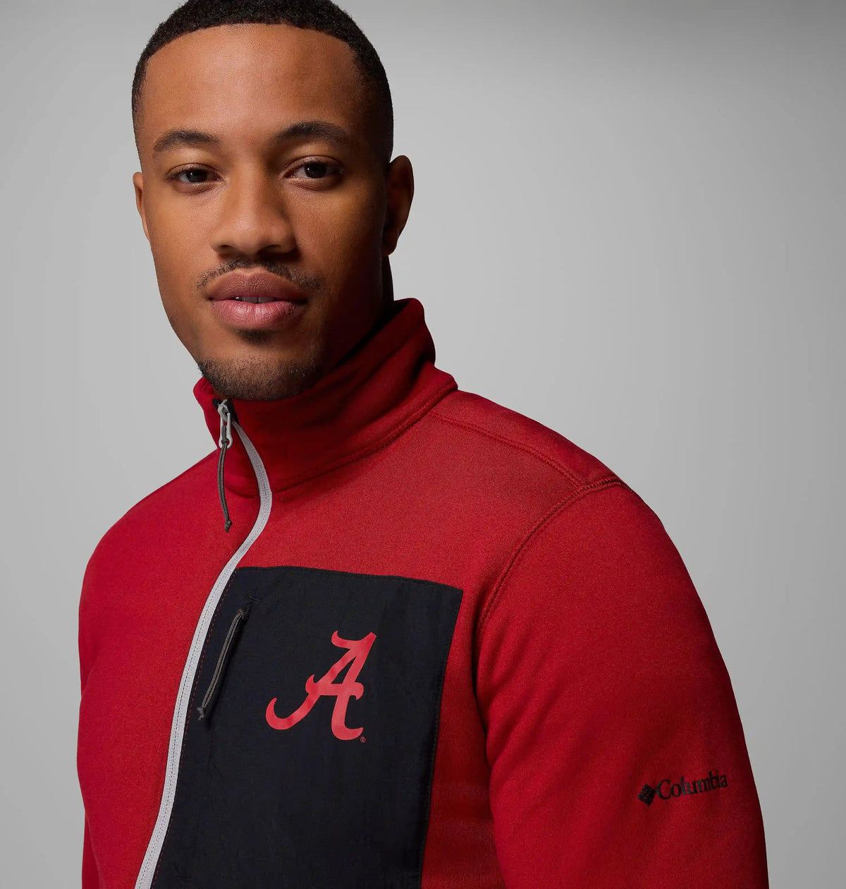 Men's Collegiate Columbia Hike Half Zip Jacket - Alabama
