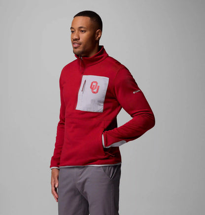 Men's Collegiate Columbia Hike Half Zip Jacket - Oklahoma