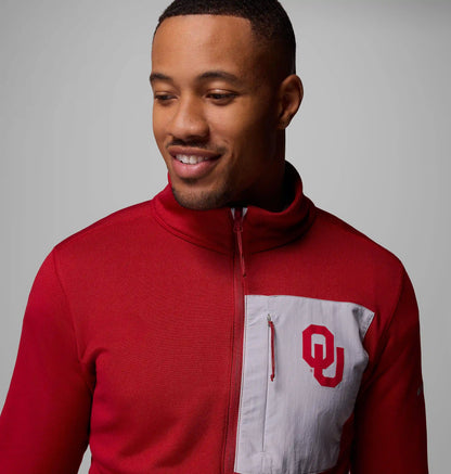 Men's Collegiate Columbia Hike Half Zip Jacket - Oklahoma