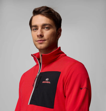 Men's Collegiate Columbia Hike Half Zip Jacket - Georgia