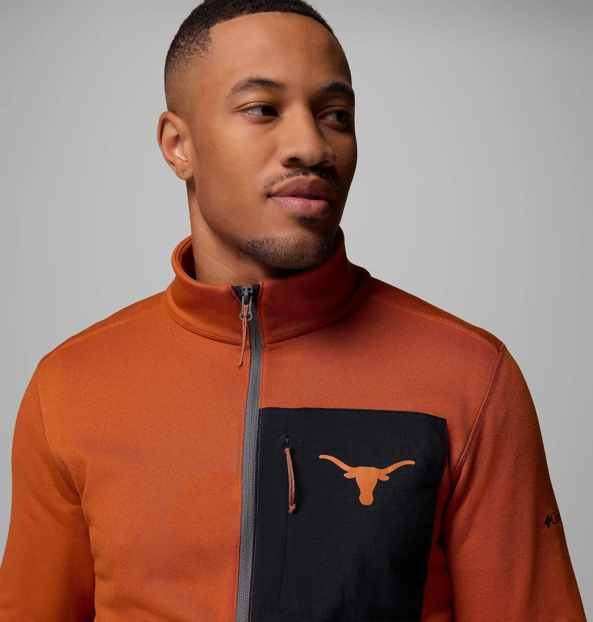 Men's Collegiate Columbia Hike Half Zip Jacket - Texas