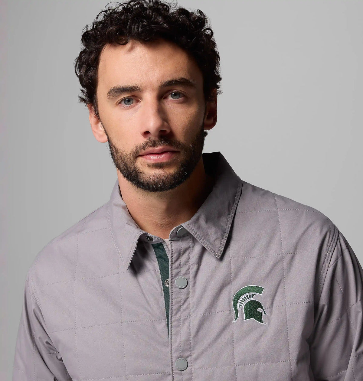 Men's Collegiate Campus Roam Quilted Shirt Jacket - Michigan State