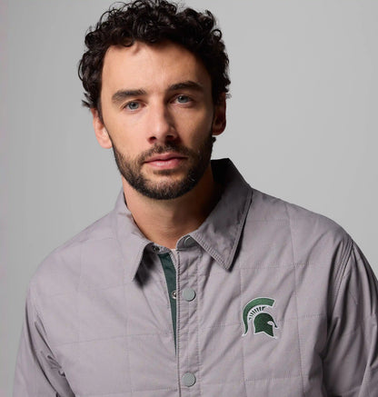 Men's Collegiate Campus Roam Quilted Shirt Jacket - Michigan State