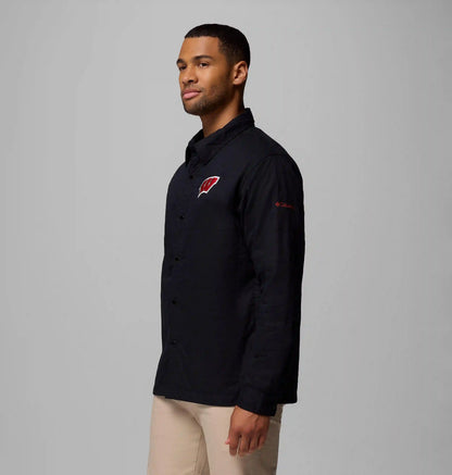 Men's Collegiate Campus Roam Quilted Shirt Jacket - Wisconsin