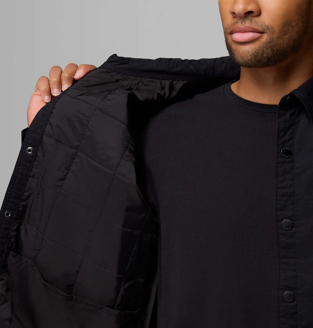 Men's Collegiate Campus Roam Quilted Shirt Jacket - Wisconsin