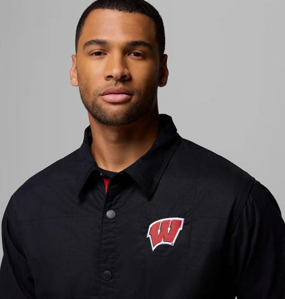 Men's Collegiate Campus Roam Quilted Shirt Jacket - Wisconsin