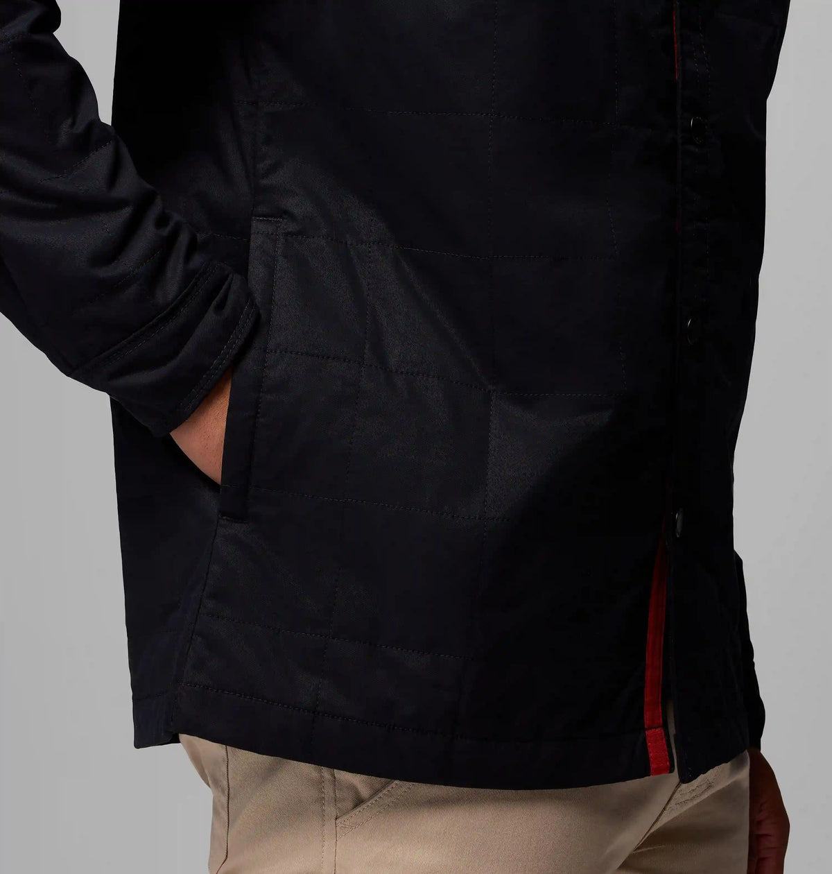 Men's Collegiate Campus Roam Quilted Shirt Jacket - Wisconsin