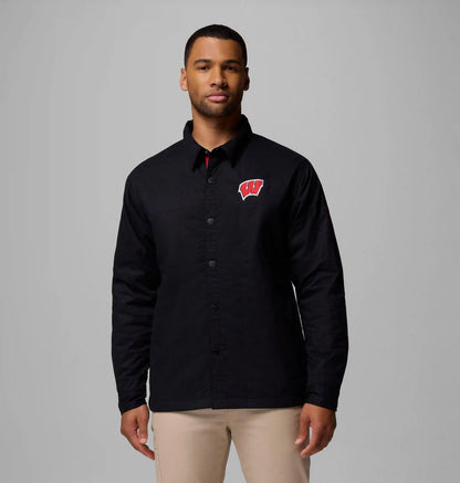 Men's Collegiate Campus Roam Quilted Shirt Jacket - Wisconsin