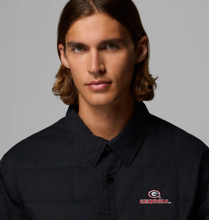 Men's Collegiate Campus Roam Quilted Shirt Jacket - Georgia