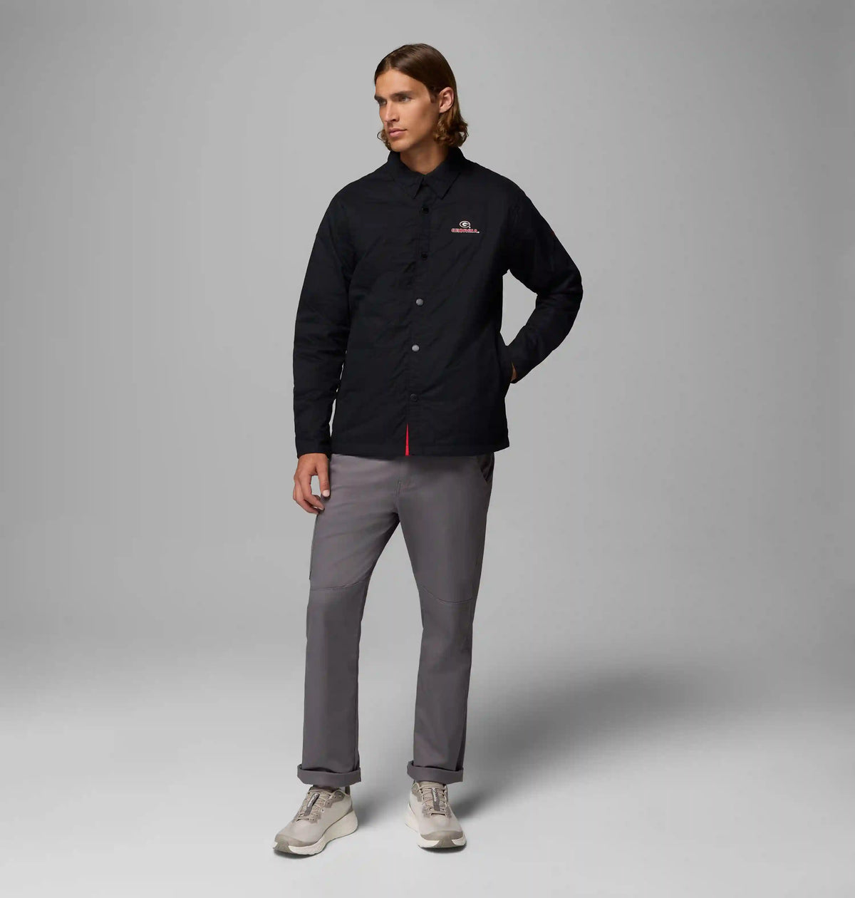 Men's Collegiate Campus Roam Quilted Shirt Jacket - Georgia