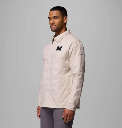 Men's Collegiate Campus Roam Quilted Shirt Jacket - Michigan