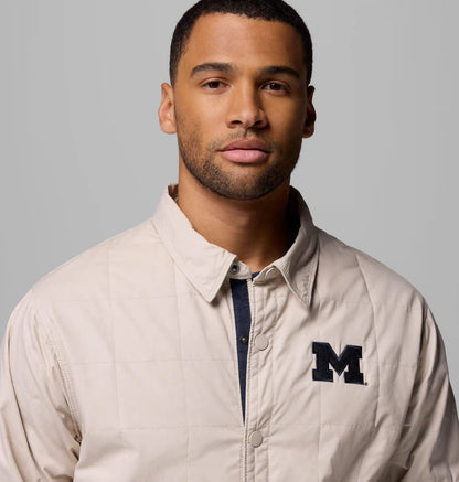 Men's Collegiate Campus Roam Quilted Shirt Jacket - Michigan