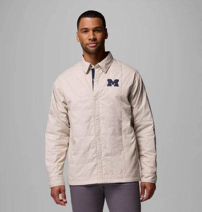 Men's Collegiate Campus Roam Quilted Shirt Jacket - Michigan