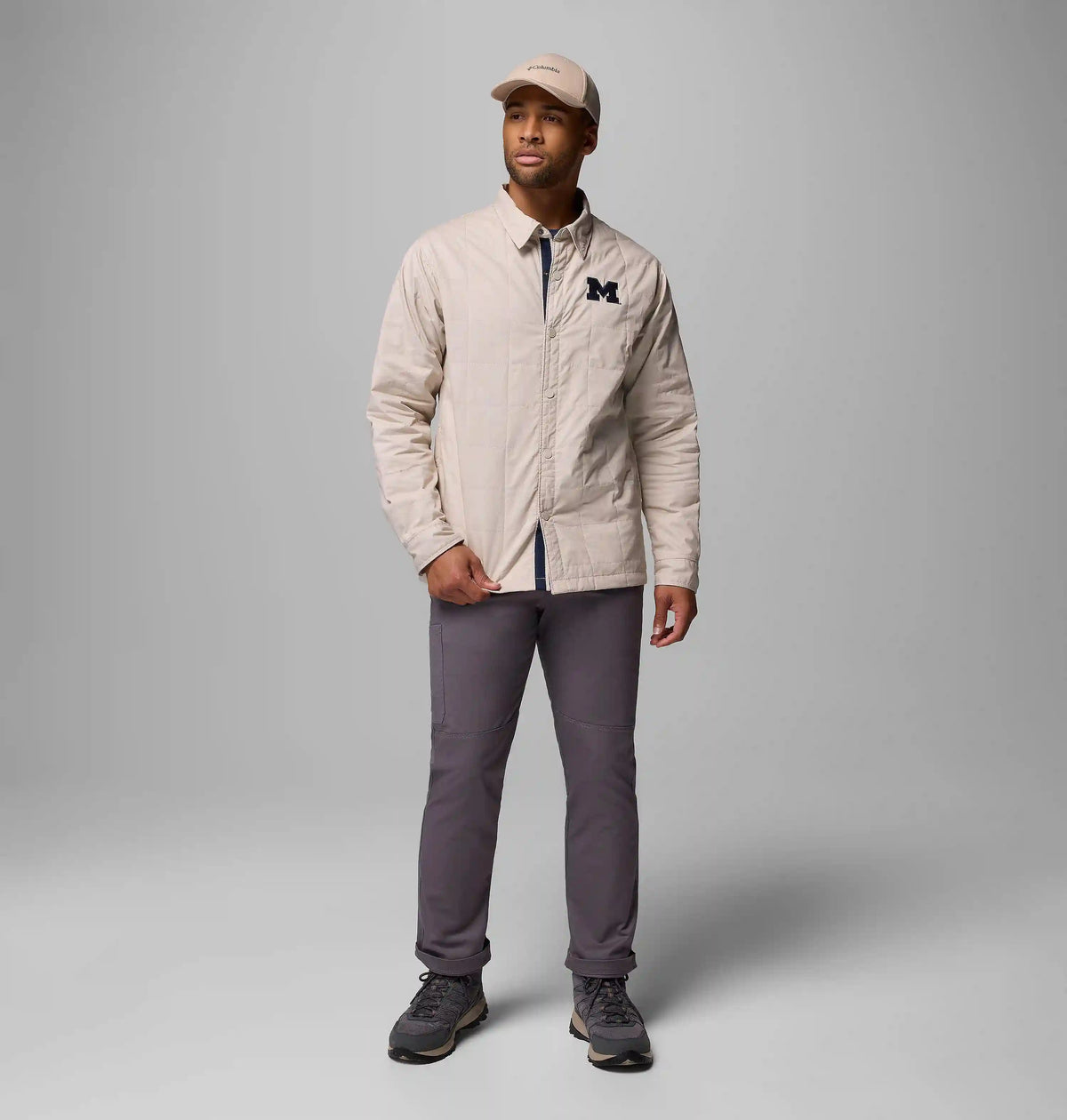 Men's Collegiate Campus Roam Quilted Shirt Jacket - Michigan
